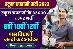 School Chaprasi Bharti 2023: स्कूल चपरासी के 65000 पदों पर बंपर भर्ती, 8वीं 10वीं 12वीं पास करें आवेदन