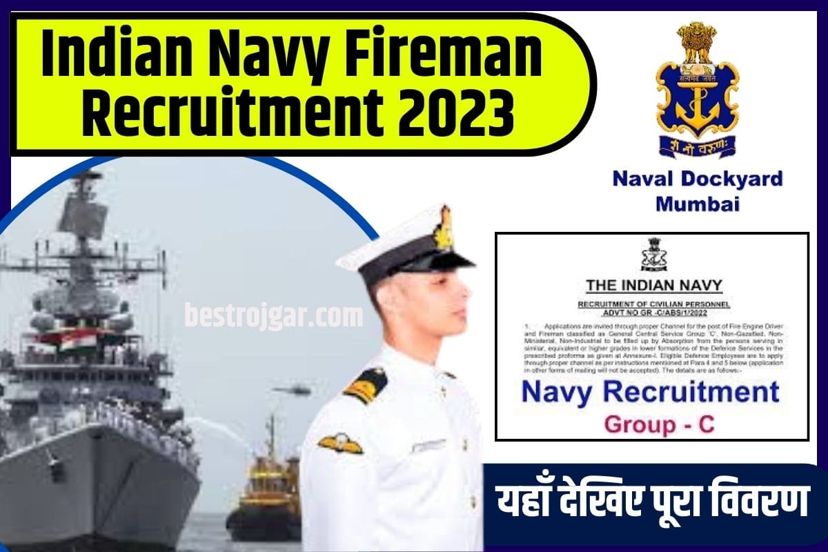 Indian Navy Fireman Recruitment