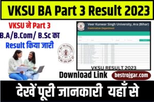 VKSU BA Part 3 Result 2023 Download Link (Released) – VKSU ने Part 3 B.A/B.Com/ B.Sc का Result किया जारी