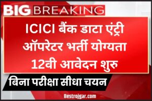 ICICI Bank Data Entry Operator 52 Recruitment: ICICI बैंक डाटा एंट्री ऑपरेटर भर्ती जाने पूरी जानकारी हमारे बेवसाइट पर