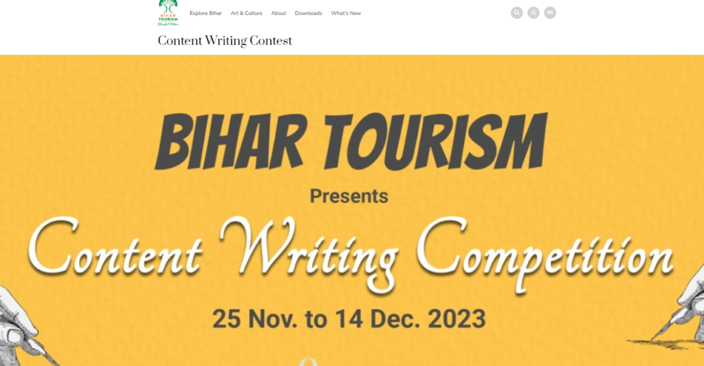 Bihar Tourism Content Writing Contest 