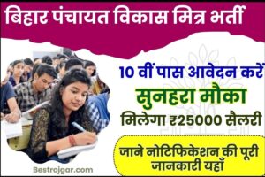 Bihar Panchayat Vikas Mitra Bharti 2023: बिहार पंचायत में विकास मित्र भर्ती मैट्रिक पास करें आवेदन, मिलेगा ₹25000 सैलरी