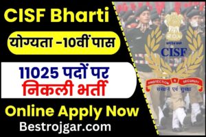 CISF Bharti 2023 : सीआईएसफ में 11025 पदों पर 10वीं पास के लिए निकली भर्ती आवेदन शुरू