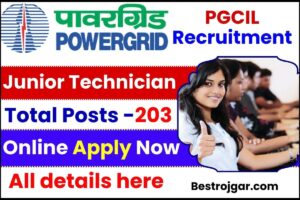 PGCIL Recruitment 2023 : Apply Online for 203 Junior Technician Trainee ,Know all details here