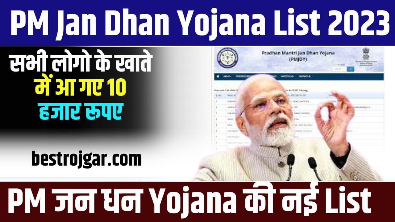 PM Jan Dhan Yojana List 