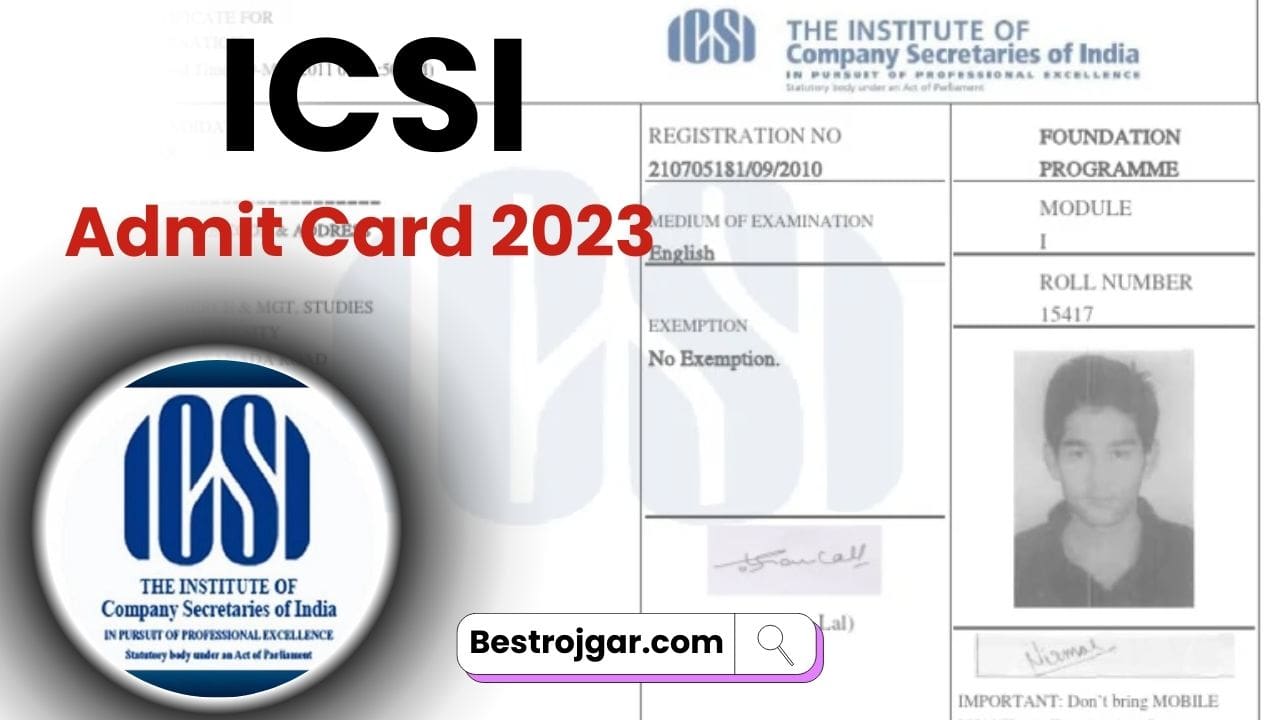 ICSI Admit Card 2023