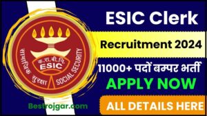 ESIC Clerk Recruitment 2024