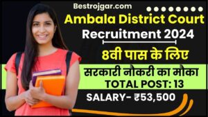 Ambala District Court Recruitment 2024