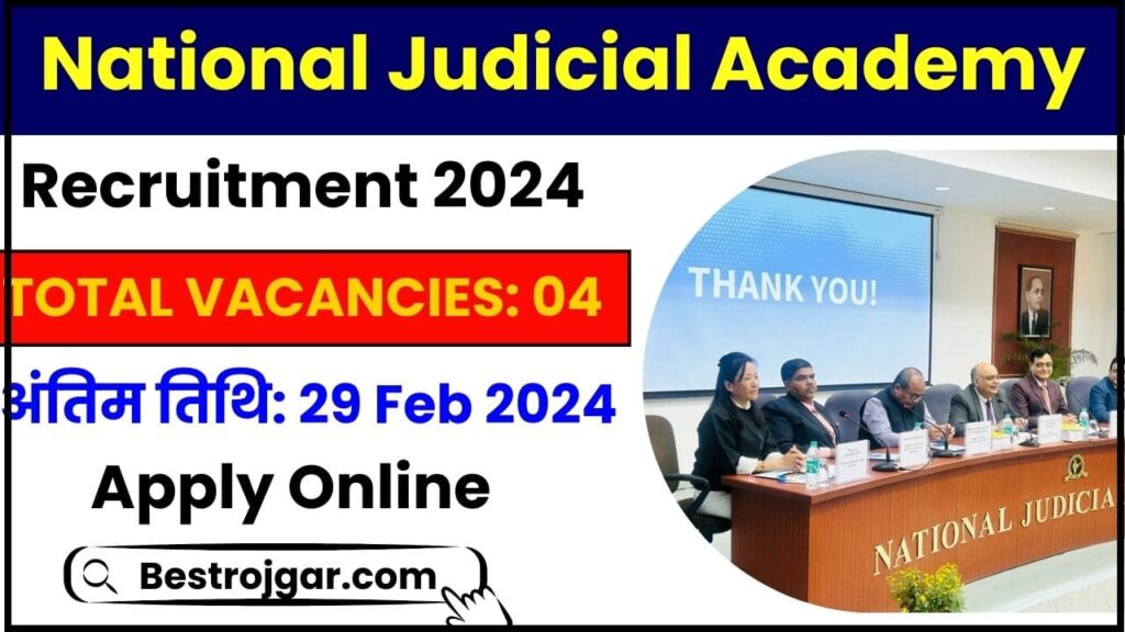 National Judicial Academy Recruitment 2024