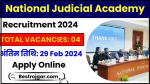 National Judicial Academy Recruitment 2024