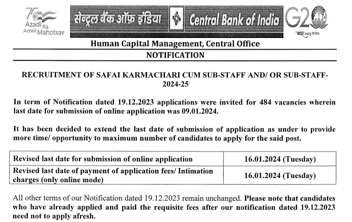 Safai Karmchari Vacancy 