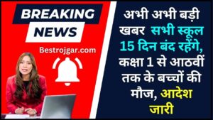 School Holidays in January 2024 : सभी स्कूल 15 दिन बंद रहेंगे, कक्षा 1 से आठवीं तक के बच्चों की मौज, आदेश जारी