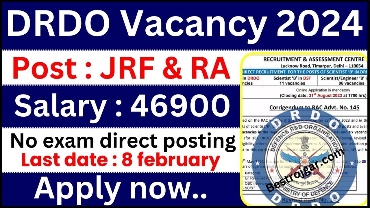 DRDO New Vacancy 2024