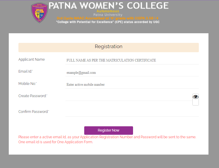Patna Women’s College Admission
