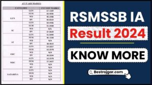 RSMSSB IA Result 2024
