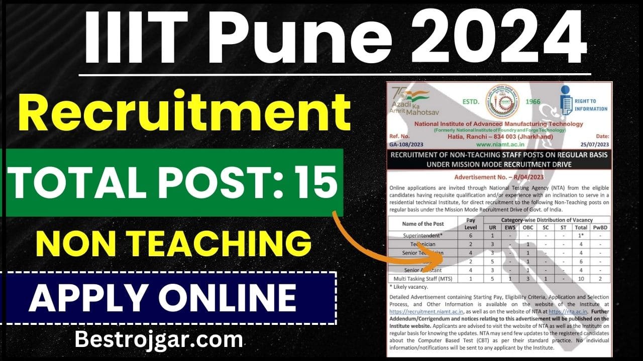 IIIT Pune Recruitment 2024