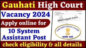 Gauhati High Court Vacancy 2024 : Gauhati High Court में निकली भर्ती ,जाने कैसे और कब तक कर सकते है अप्लाई ?