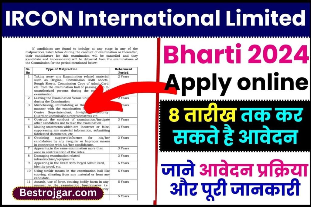 IRCON International Limited Recruitment 2024