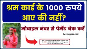 How to check E Shram Card Payment 2024 : श्रम कार्ड के 1000 रुपये आए या नहीं, अपना पेमेंट स्टेटस चेक करें