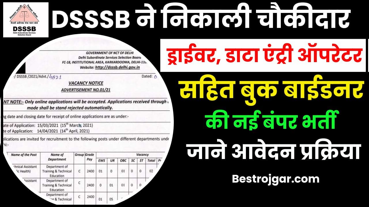 DSSSB Notification 2024