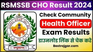 RSMSSB CHO Result 2024