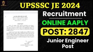 UPSSSC JE Recruitment 2024