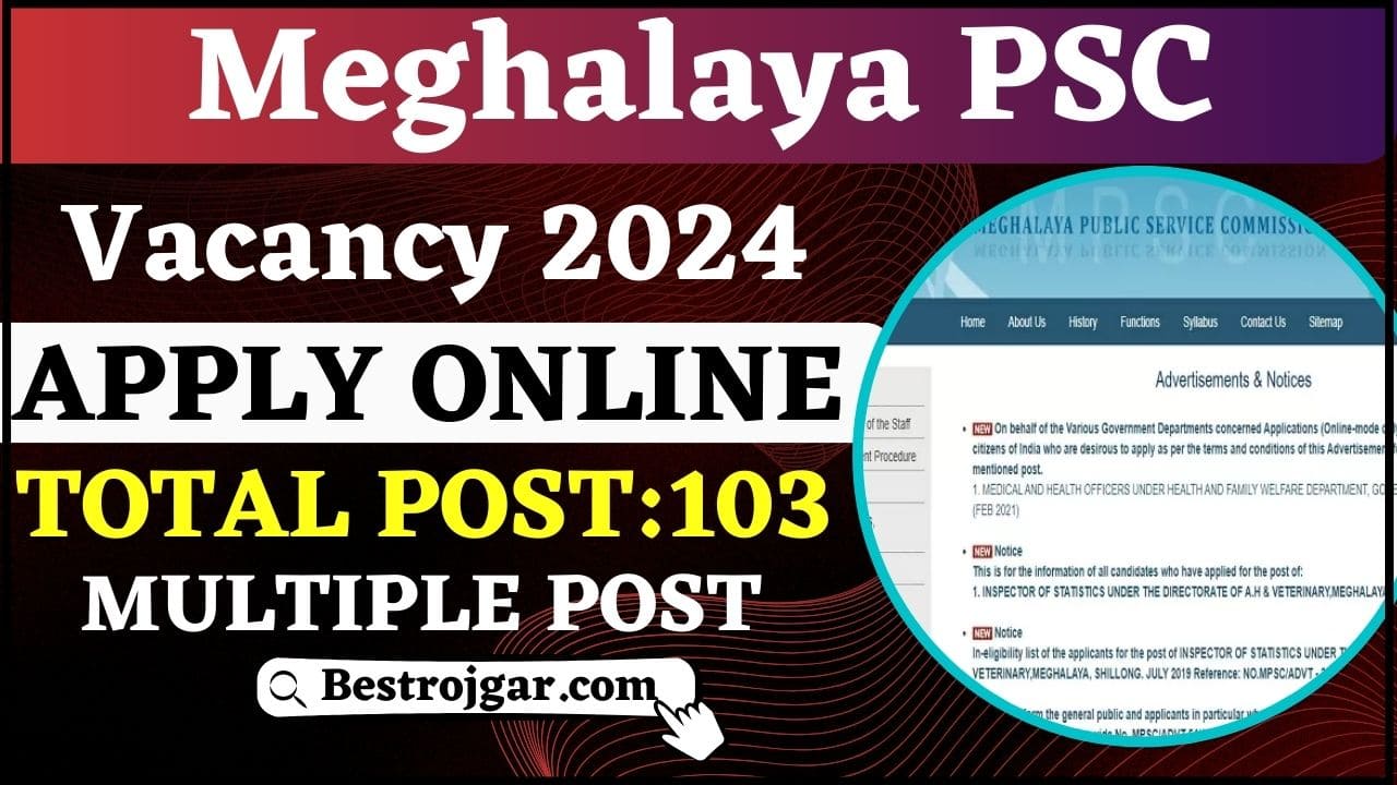 Meghalaya PSC Vacancy 2024