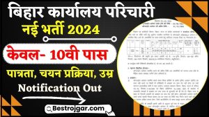 Bihar Vidhan Parishad Karyalay Parichari Vacancy 2024: ऑनलाइन आवेदन के लिए अधिसूचना, 10 वां पास आवेदन जाने हमारे वेबसाइट पर