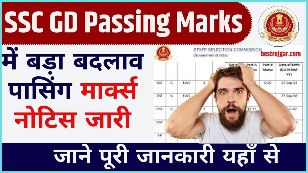 SSC GD Passing Marks