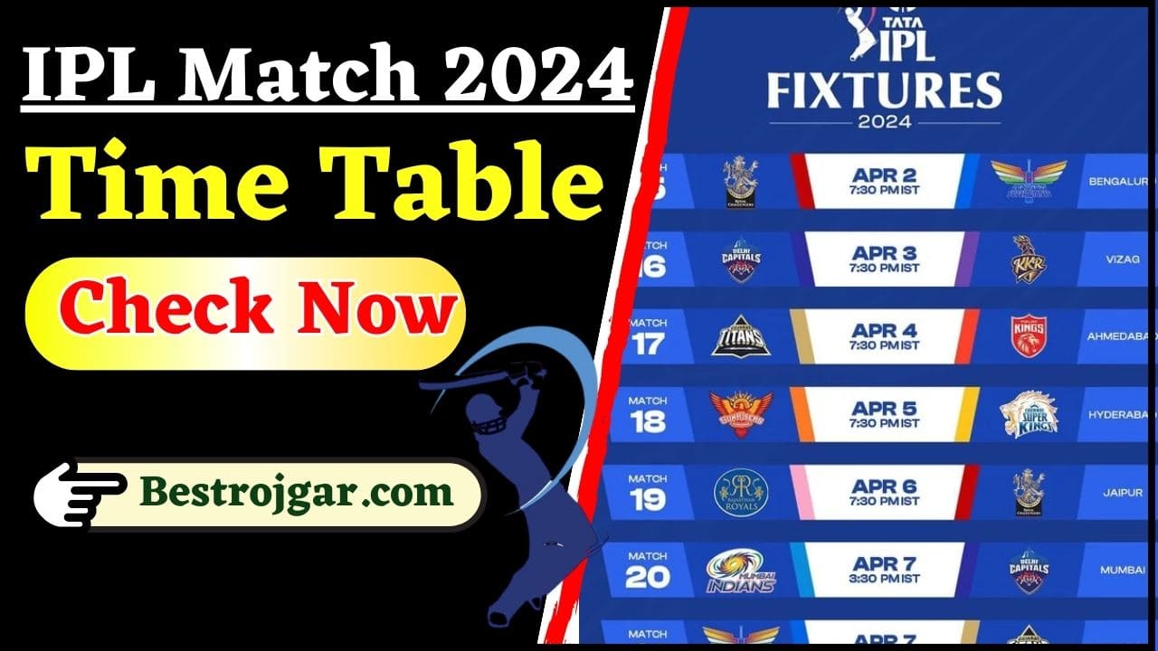 IPL Match Time Table