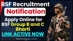 BSF Recruitment Notification 2024 : Apply Online for BSF Group B and C Bharti ,Check all details ( link active )