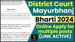 District Court Mayurbhanj Recruitment 2024 : Online Apply for 19 Junior Clerk cum Copyist, , Salaried Amin and Stenographer Grade III