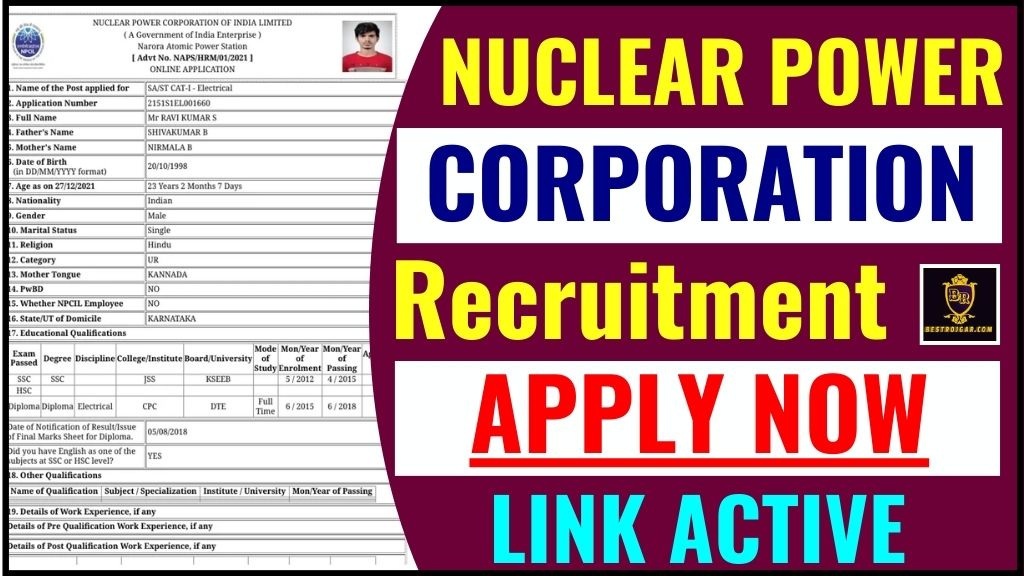 Recruitment In Nuclear Power Corporation