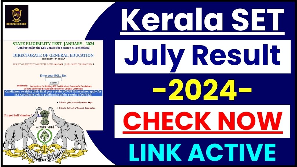 Kerala SET July Result