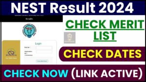 NEST Result Check 2024 : Check NEST Merit List ,Result Release Date (link active )