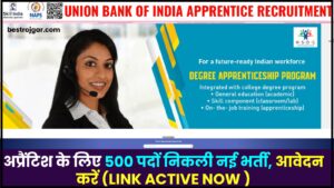 Union Bank of India Apprentice Recruitment 2024 : यूनियन बैंक ऑफ इंडिया में अप्रैंटिश के लिए 500 पदों निकली नई भर्ती, जाने आवेदन प्रक्रिया और अंतिम तिथि ?