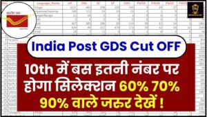 India Post GDS Cut OFF Check 2024 : 10th में बस इतनी नंबर पर होगा सिलेक्शन 60% 70% 90% वाले जरुर देखें