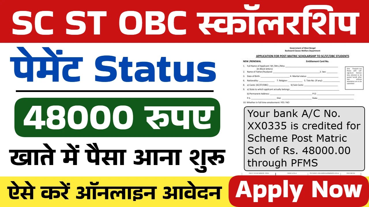 SC ST OBC Scholarship Apply Online